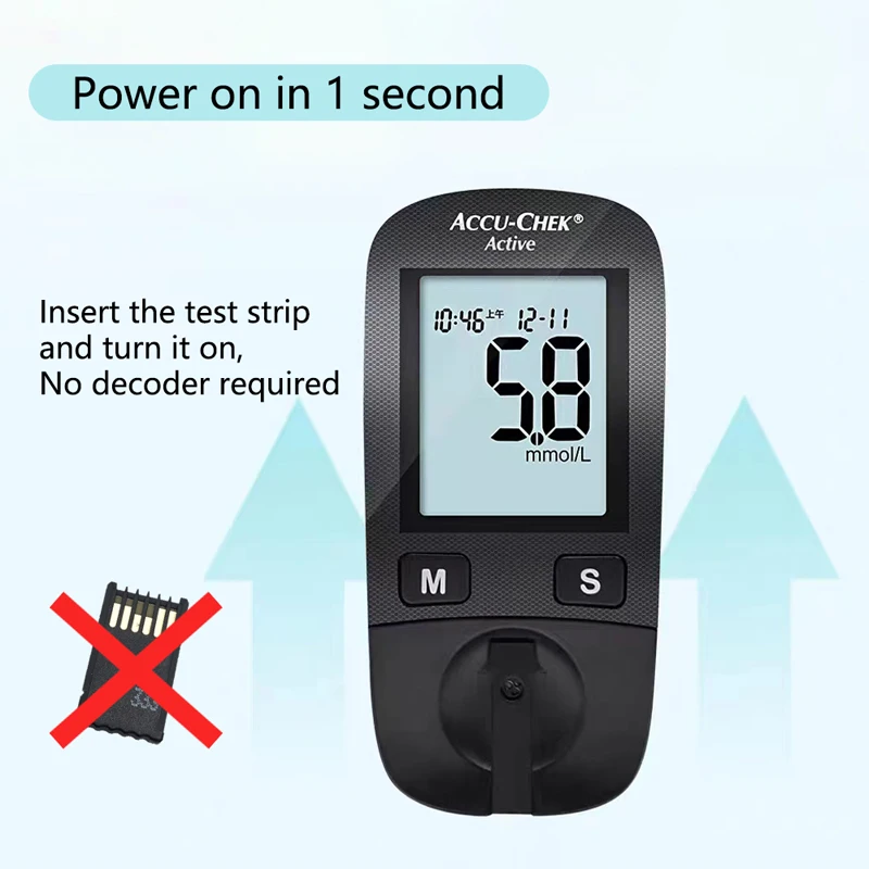 Description Picture 4 of itemACCU Chek Active Blood Glucose Test Strips& Needles 50pcs or 100pcs No Calibration Required Blood Glucose Test Kits