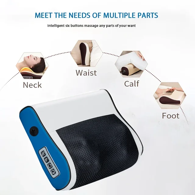 Multi Functional Neck and Shoulder Massager Household Neck and Back Kneading Tool with Multiple Adjustable Hot Compress Massage 4