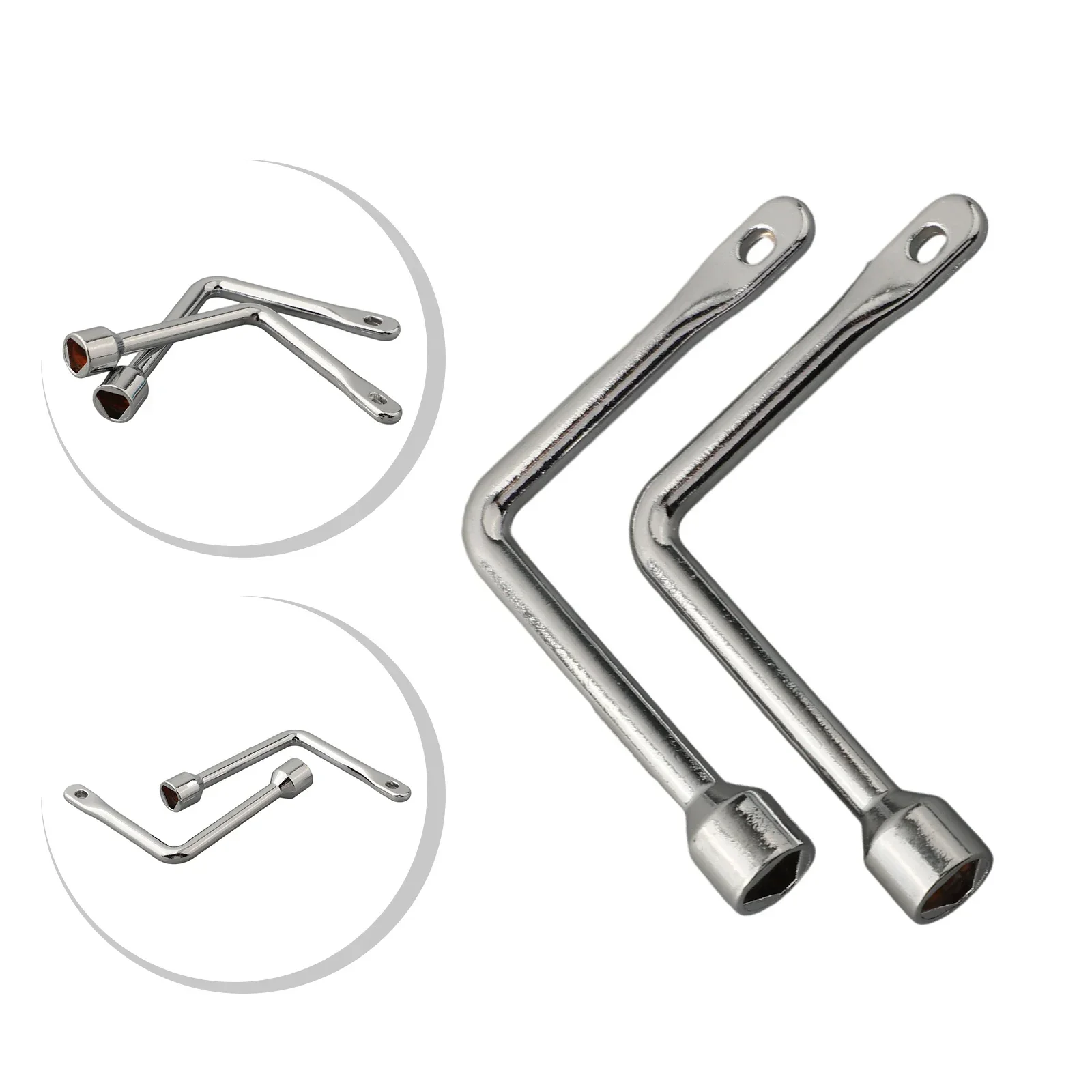 Triangle Key Wrench Zinc Alloy Silver Elevator Door Keys Triangular Key Socket Electric Control Cabinet Manual Wrenches 2pcs