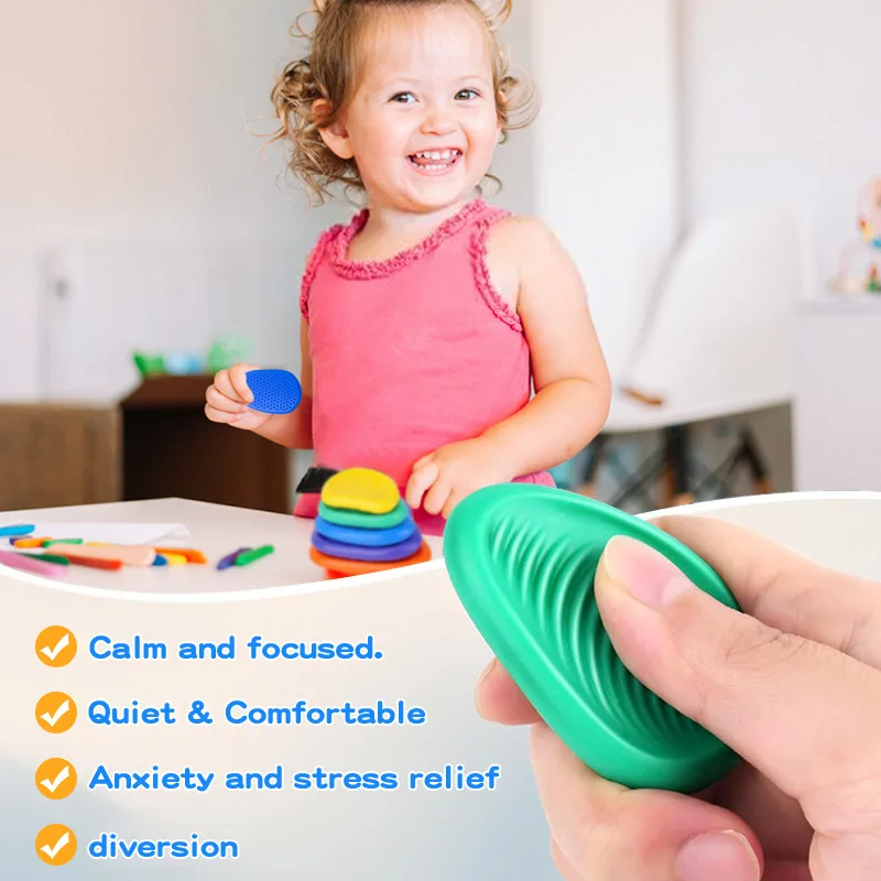 Sensory Fidget Toys Stone 6 Pack For Kids Autism ADHD Teens Anxiety Stress Relief