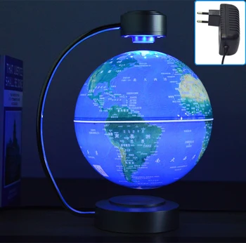 8 Inch Maglev Globe Self Rotating World Maps English Levitating Globus Levitation Magnetic Floating Map Geography Education Deco 4