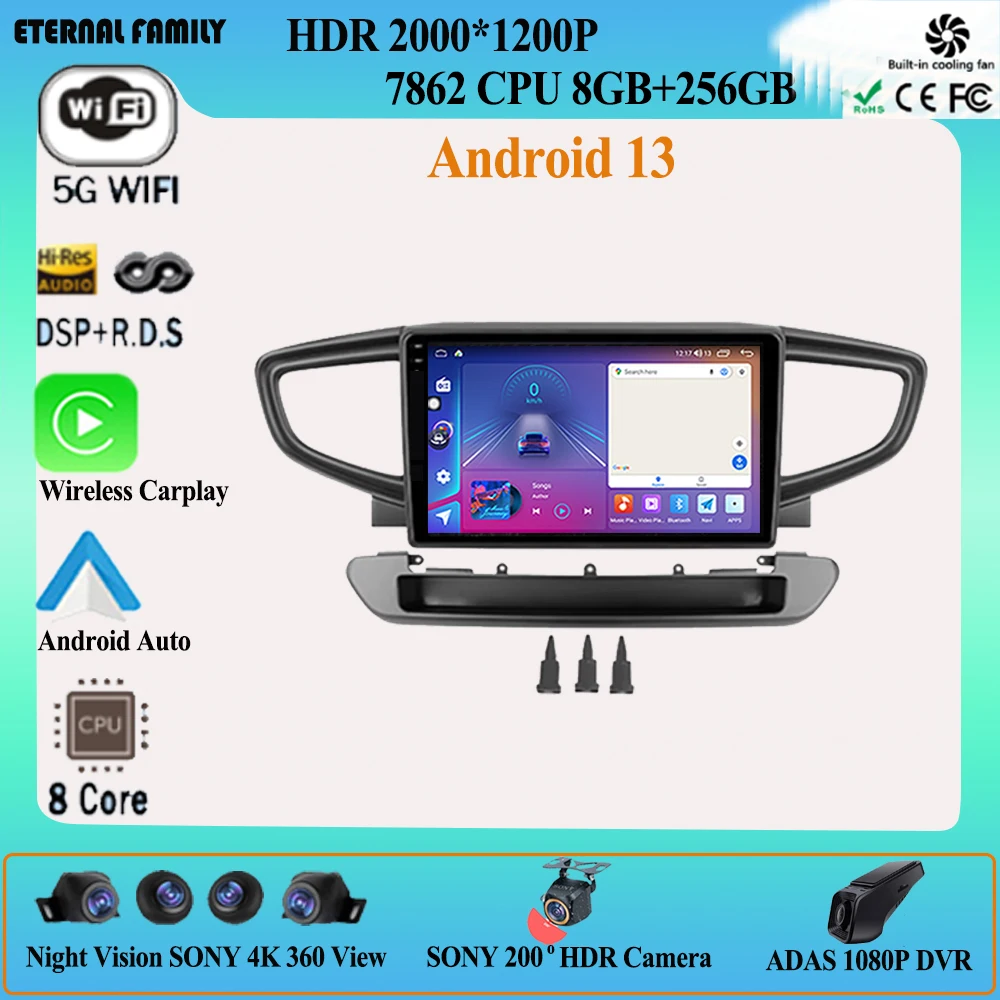 

Автомобильный радиоприемник для Hyundai Ioniq AE 2016-2023, навигация GPS с Android авто с DSP 4G BT Wifi No 2din 2 Din DVD