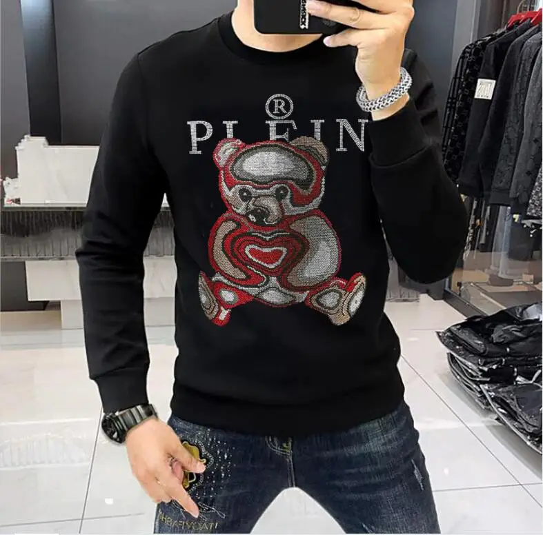 PLEIN ALI Designer Rhinestone man brand designer top pullover Sweatshirt