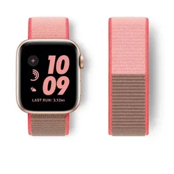High-Performance Nylon Loop Strap for Smartwatch (Neon Pink 56)