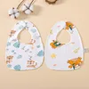 Waterproof Bibs For Baby 2 Pieces Baby Drool Bibs Saliva Towel Baby Apron For Feeding Eating Newborn Accessories For Boy Girl 3