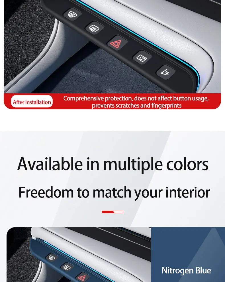 Central control button pad For ZEEKR 001 2024 2025 2023 silicone pad Scratch res