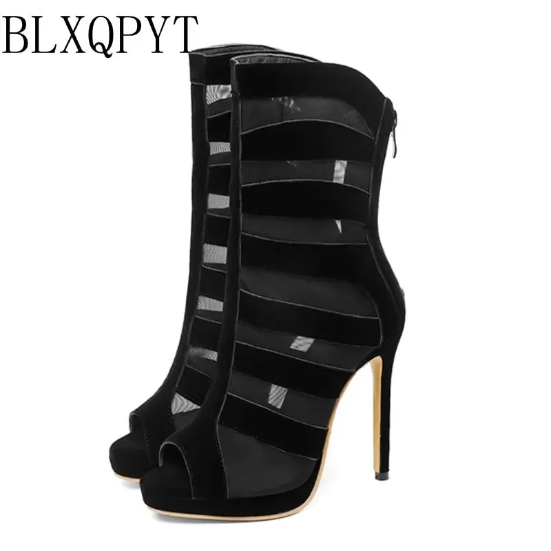 

BLXQPY super Big Size 28-52 shoes women sandals Sexy Fashion high heels 11.5CM sandals sapato feminino summer style shoes 19-8