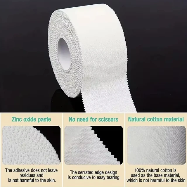 1PC  2.5cm * 9.14m Athletic Trainer Tape Sport Care Tape Sport Strapping Tape Easy To Tear For Sports First Aid Injury Wrap 2