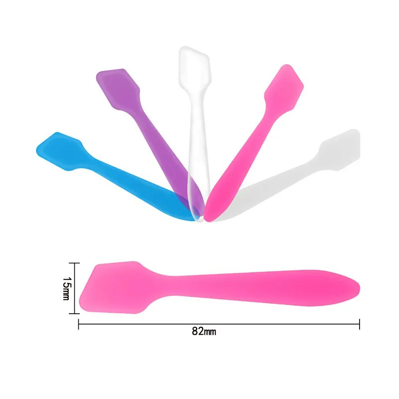 미니 메이크업 주걱, 재사용 가능한 크림 팁 주걱, 반투명 화장품 주걱 숟가락, 1000 개/묶음
