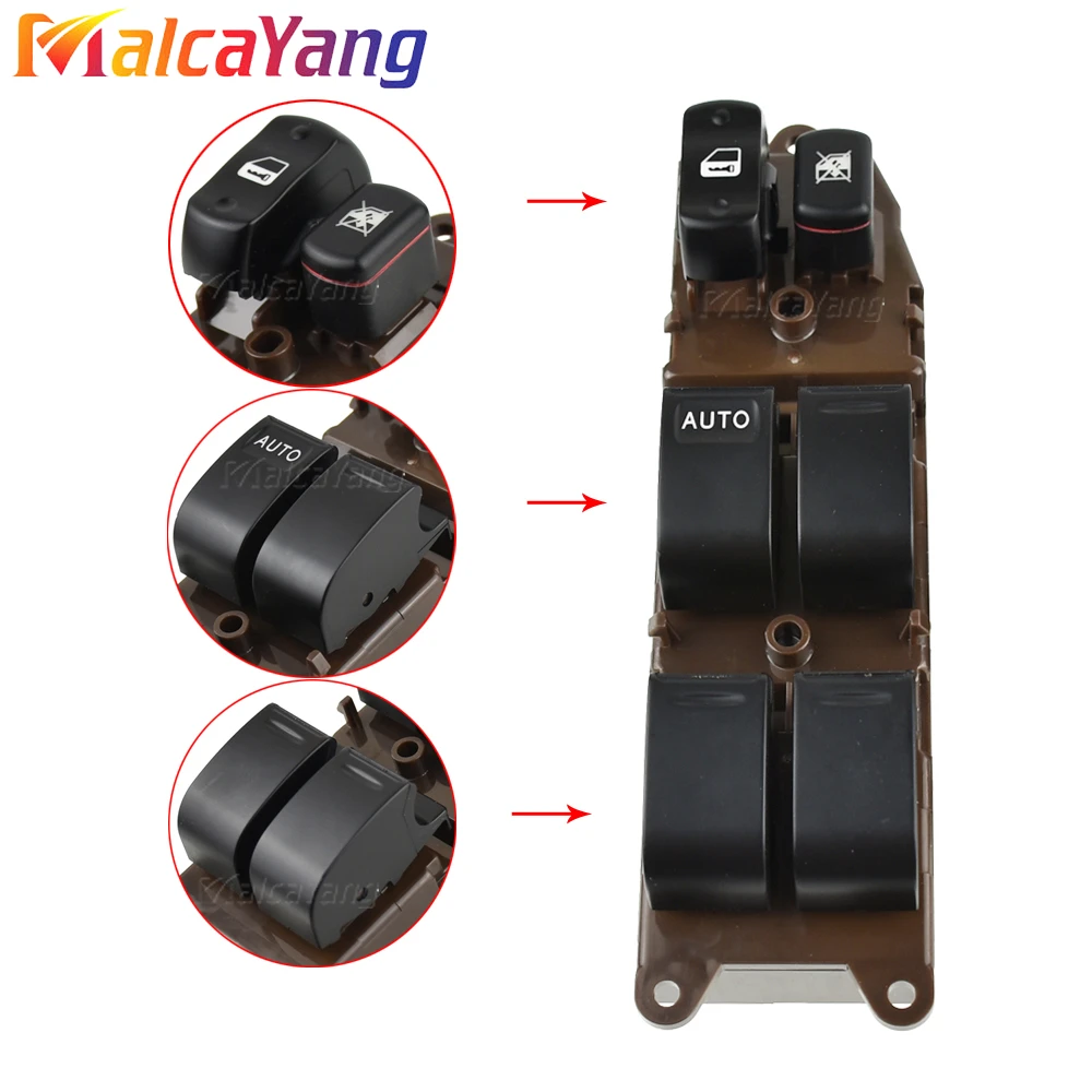 Interruttore Alzacristallo 84810-60050 Per Toyota Land Cruiser 100 1998-2002 - 84820-60130