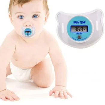 Infants Baby Practical Digital Temperature Pacifier LCD Nipple Oral Thermometer Mouth Alarm Electronic Gadgets Temperature 1