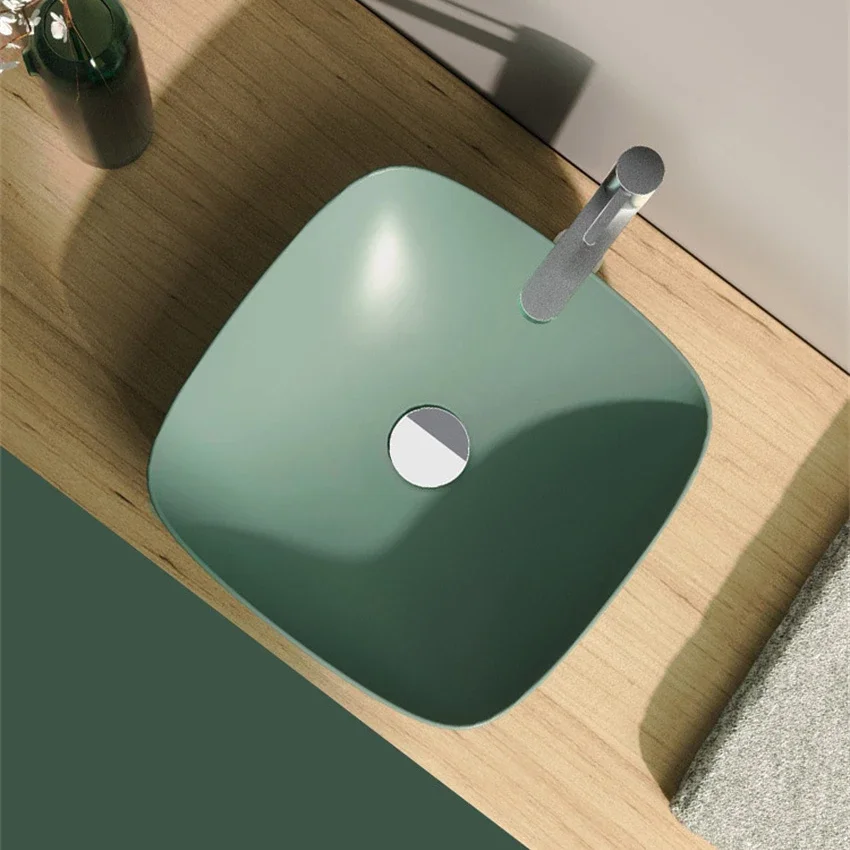 fregadero-semiempotrado-para-el-hogar-lavabo-de-ceramica-minimalista-y-moderno-color-verde-mate-estilo-nordico-hotel-y-restaurante