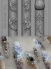 1pc Unicorn  Cobra Angel Castle  3D Acrylic Nail Mold Hand Engraving Mold Nail Art Decorations Silicone Nail Art 1