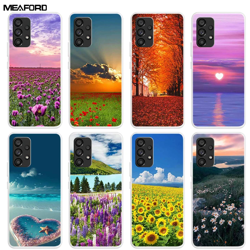 Per Samsung A53 5G Custodie A52 4G 5G A52S A23 A33 5G Landscape Clear Soft Tpu Cover Posteriore In Silicone Per Samsung Galaxy A52S 5G Coque