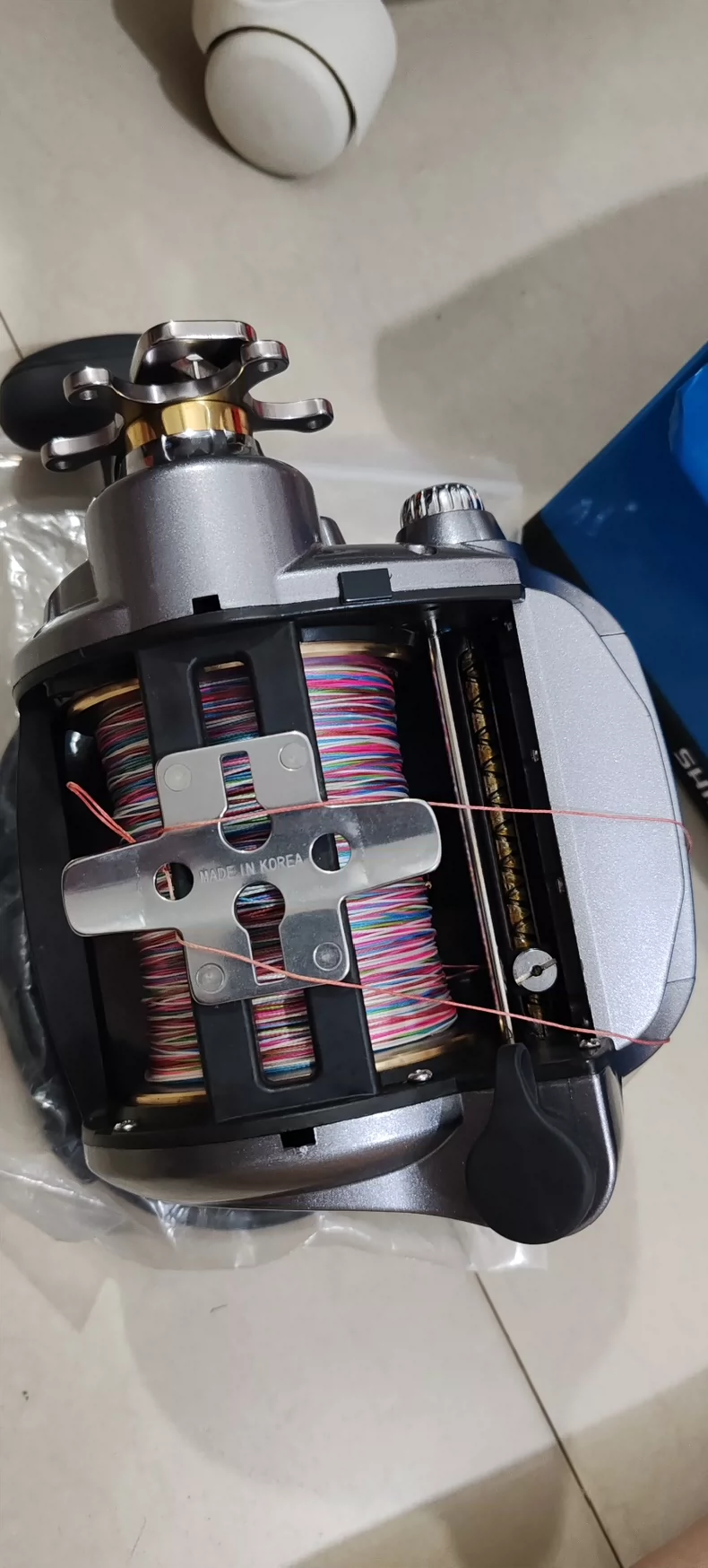 中古釣りリール 日本製ポラリス電動リール 深海電動ヒンジアルファ