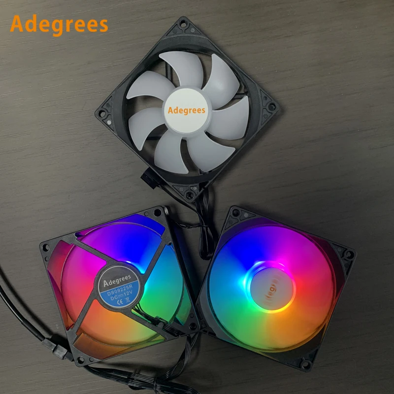 90MM CPU Cooler RGB Cooling Fan 3PIN/4PIN PWM PC Quiet DC 12V CPU Cooler Replacement Fan
