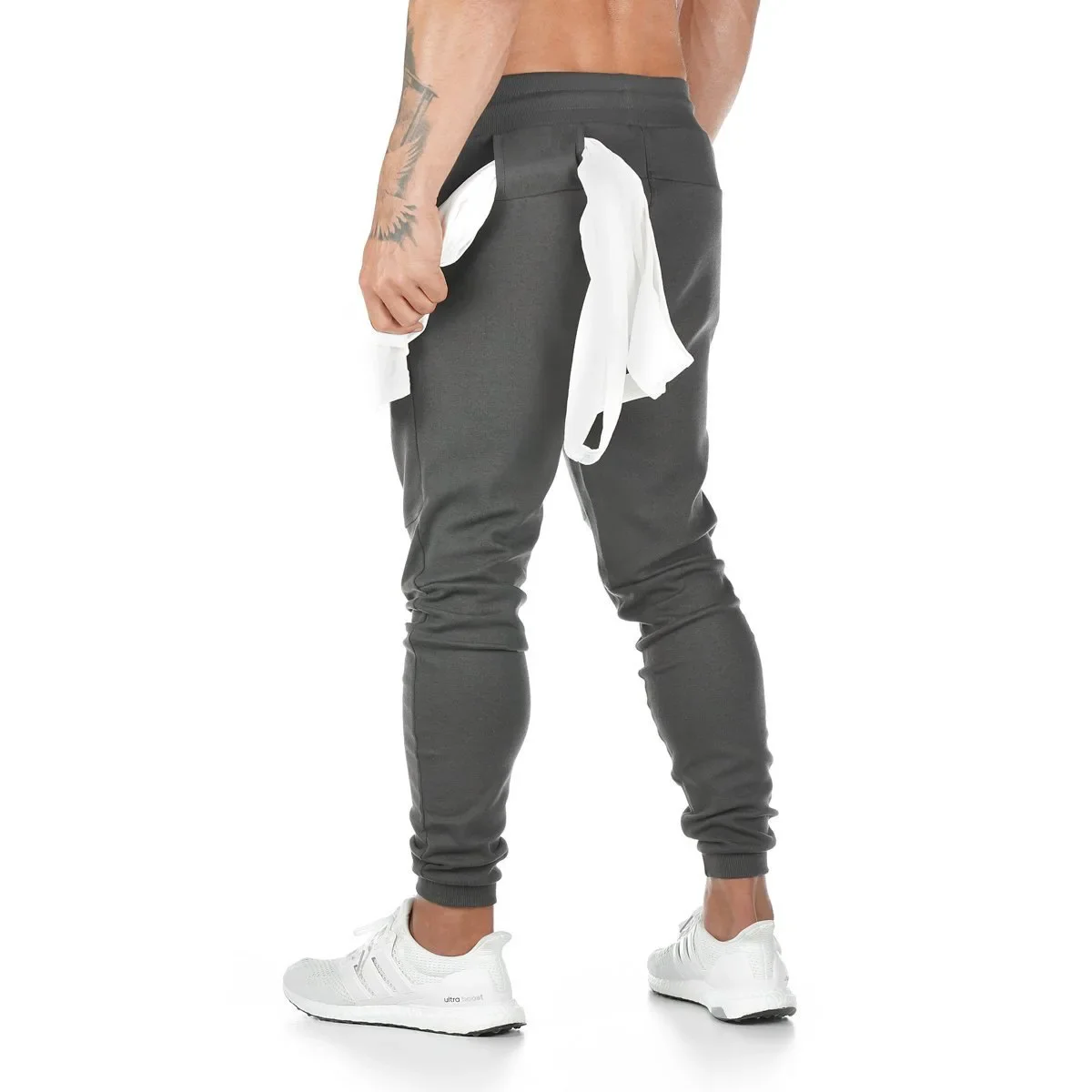 Men's Cotton Sport Trousers Fitness Running Training Pants Cross-Border Long Pants Comfortable Breathable Sports Wear