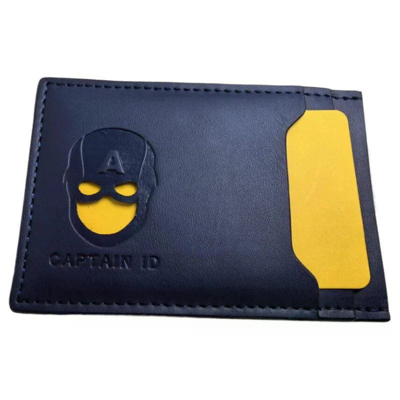 Leather Hollow Out Character Design Wallet Personalized Superhero Mask Card Holder ID Heroic Card Clip Gift