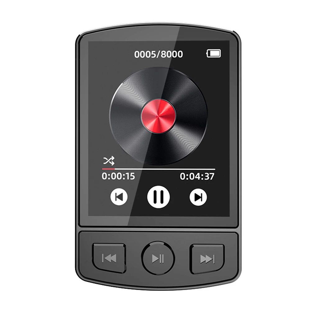 MP3 Player Music MP3 Player HiFi Sound Bluetooth-Compatible 5.2 Mini Music Button 1.8inch Screen with FM Radio E-Book