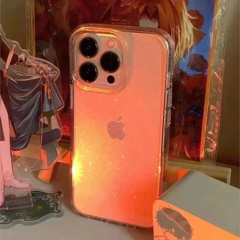 Luxury Glitter Transparent Shiny Case - Bling Clear Soft Shockproof Ultra Slim Cover