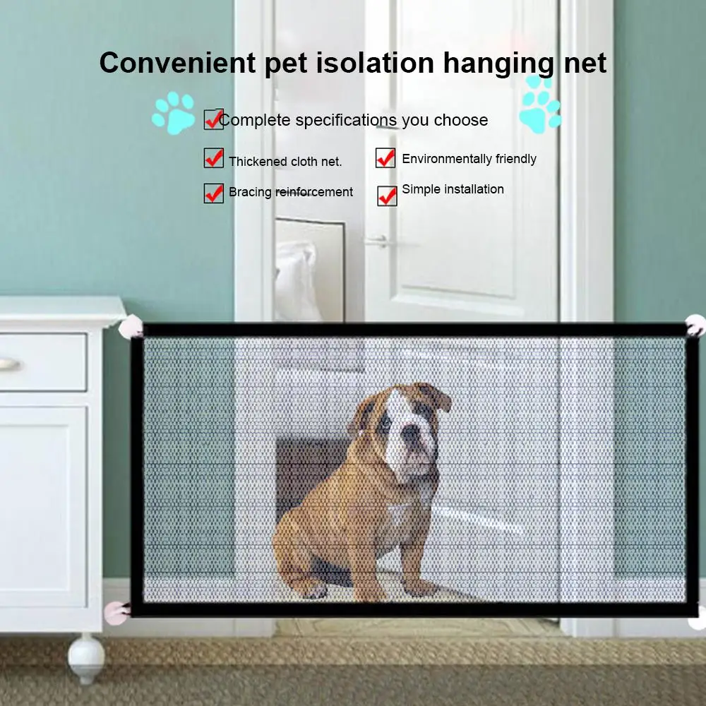 Pet Isolation Net Dog Paw Print Door Fence Household Isolation Net