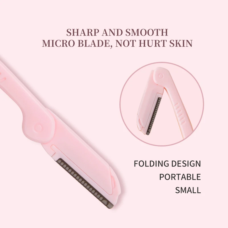 3-Color Eyebrow Trimming Blade Portable Collapsible Safety Eyebrow Shaver Ladies Facial Trimming Tools eyebrow trimmer set,eyebrow trimmer,eyebrow razor set,eyebrow razor,eyebrow trimmer blade