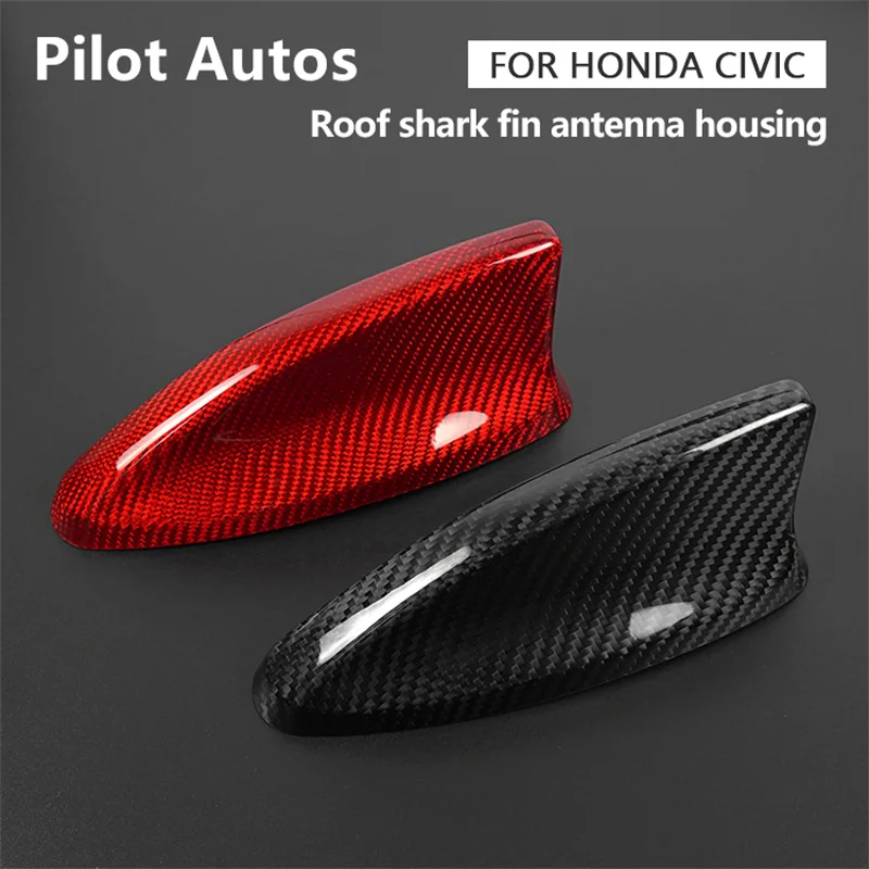 

2022 2023 For Honda Civic Car Roof Signal Shark Fin Aerial Antenna Genuine Carbon Cover