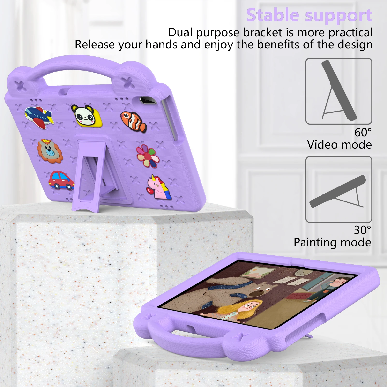 EVA Kids Protective Tablet Stand Case