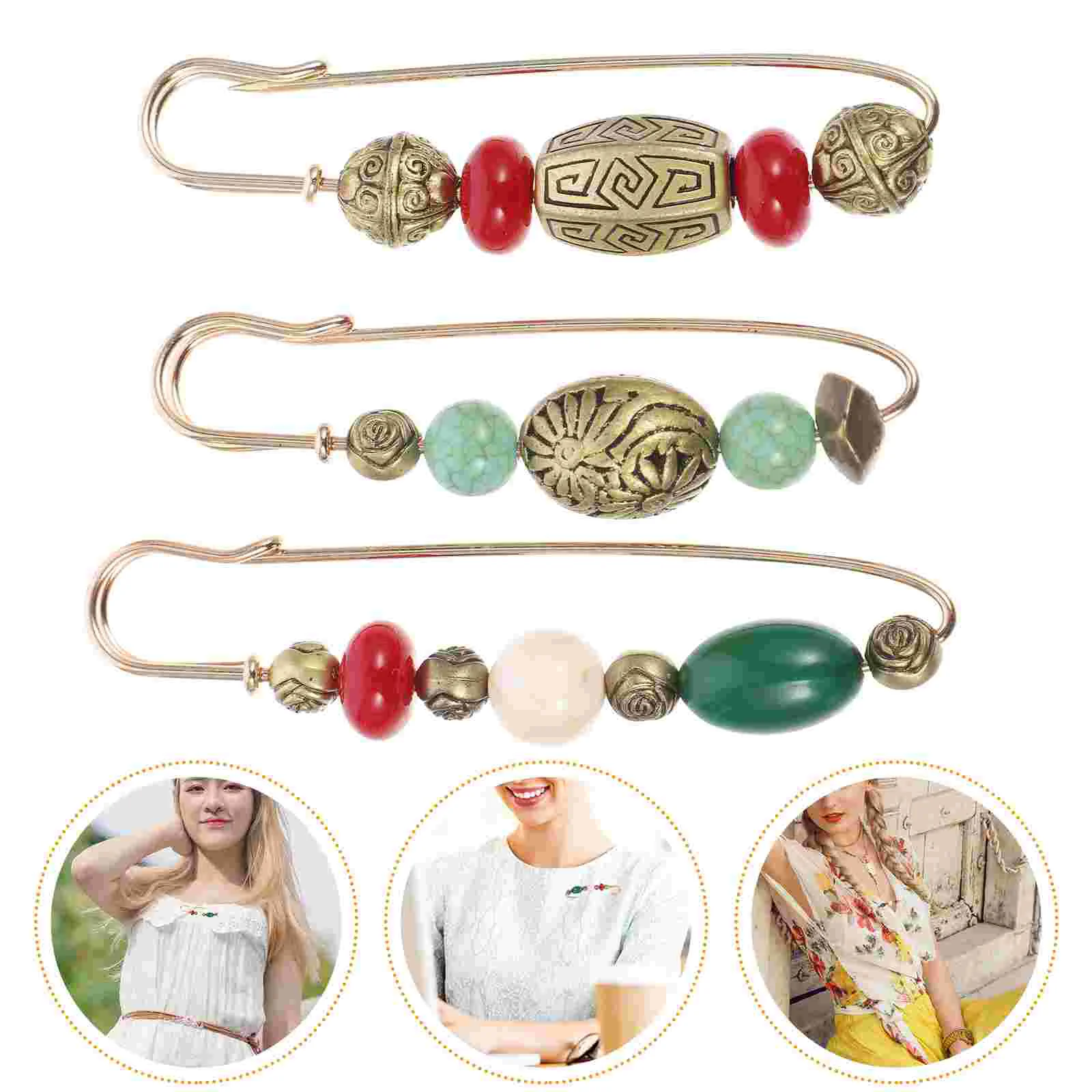 

Retro Pin Corsage Brooch Vintage Buckle Breast Cardigan Brooches Lapel Women Tight Sweaters