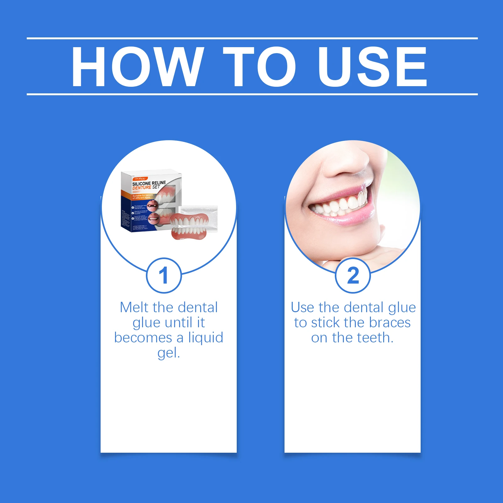 Silicone Denture Set Temporary Orthodontic Simulation Dental Braces Retainer Fake Tooth Straightener Alignment Oral Hygiene Care