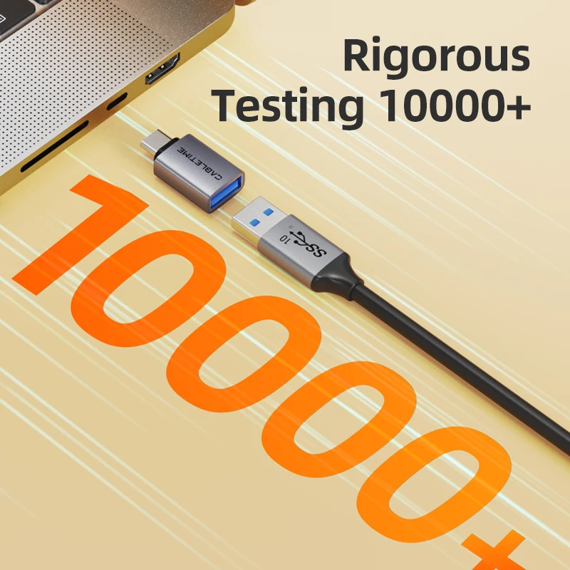 케이블타임 USB to Type C OTG 어댑터 10Gbps 2세대 고속 데이터 전송 USB C(수) to A(암) 아이폰 16 아이패드 맥북 프로용
