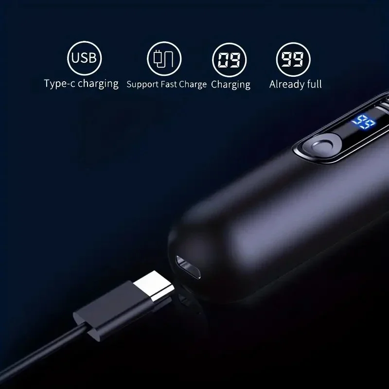 Xiaomi Electric Nose Hair Trimmer Men's Rechargeable Nose Hair Trimmer Digital Display Painless Hair Removal Nose Hair Repairer 4
