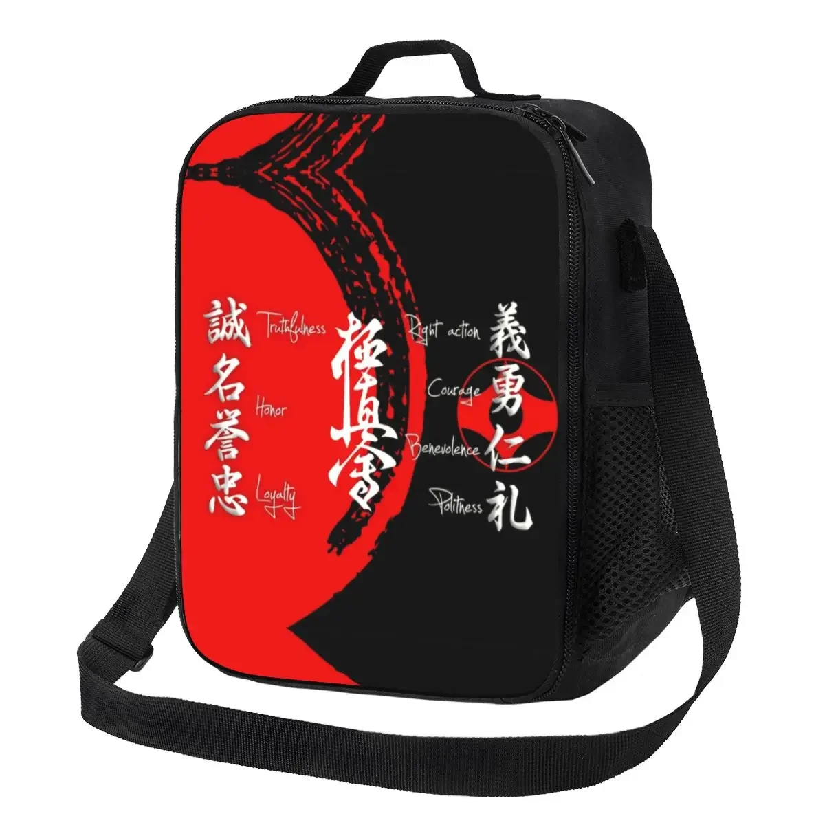 

Изолированная сумка для обеда Kyokushin для женщин, Термосумка для занятий боевым искусством, кулер для ланча, офисный тоут для пикника и путешествий