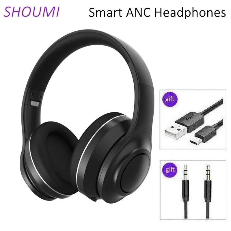 

Shoumi Bluetooth ANC Headphone Wireless Active Noise Cancelling Headset Stereo Foldable Earphone with Microphone,for Game Music
