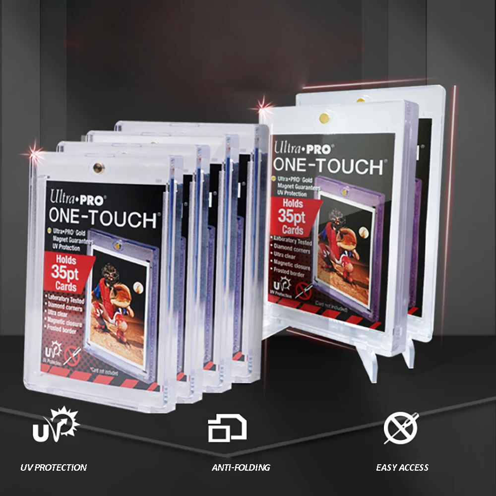 Ultra Pro 35 Pt Custodie Per Porta Carte Magnetiche Dorate One-Touch Hold Basket Football Hockey Mtg Cards