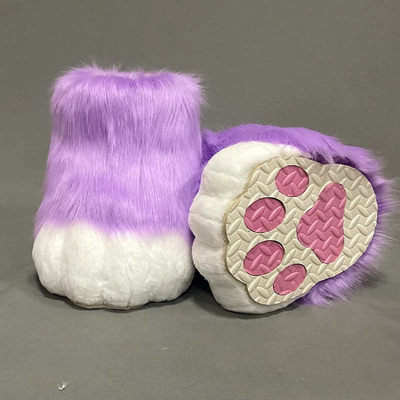 Comfortable Soft Fursuit Feet Paws Furry Husky Shoes Cosplay