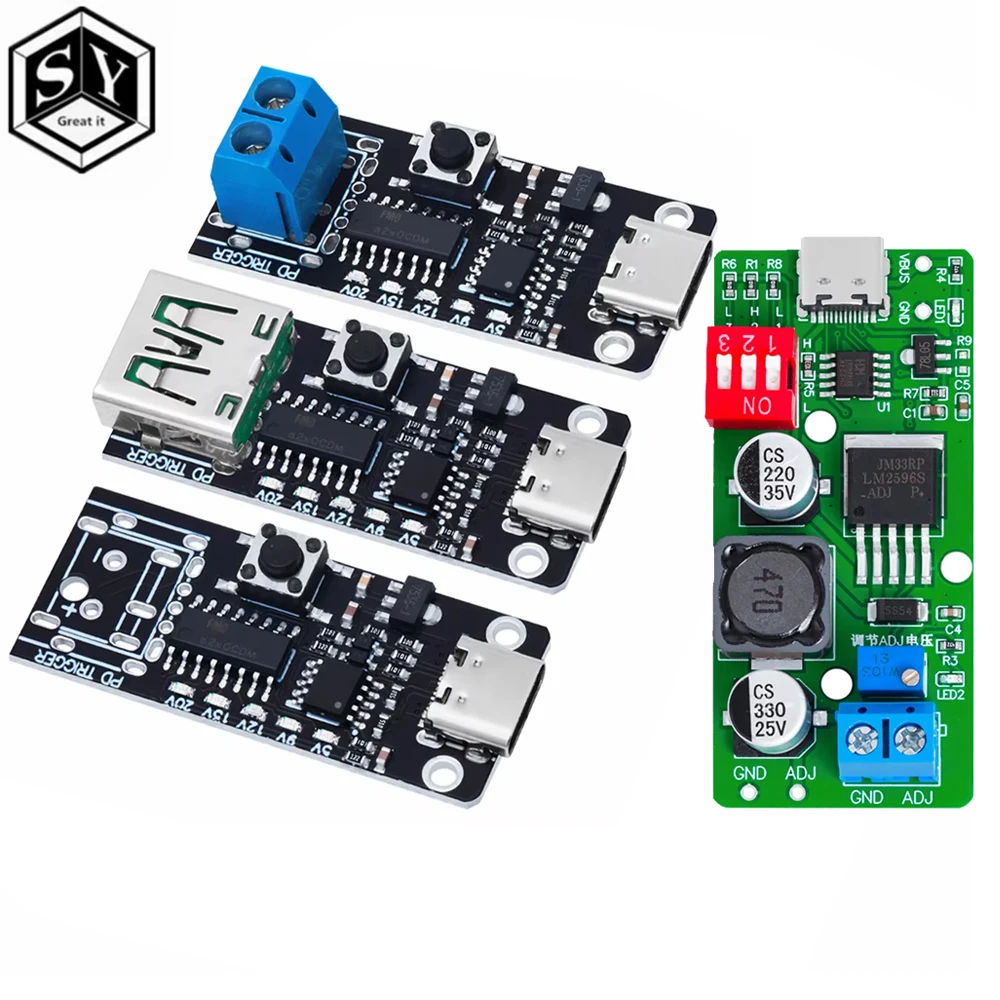 100W USB-C Fast Charge Trigger Module with PD/QC Support