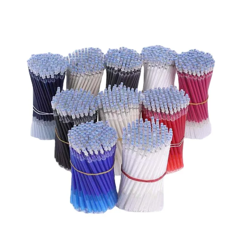 Lot De 100 Recharges Stylo Marqueur Tissu Effaçable à Chaud - Pointe Fine Bleue - Pour Couture, Broderie, Patchwork