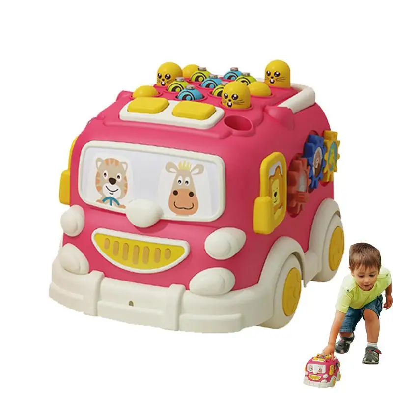 

New Kids Music Bus Toys Instrument Xylophone Piano Lovely Beads Blocks Sorting Learning Educational Baby Toys For Children