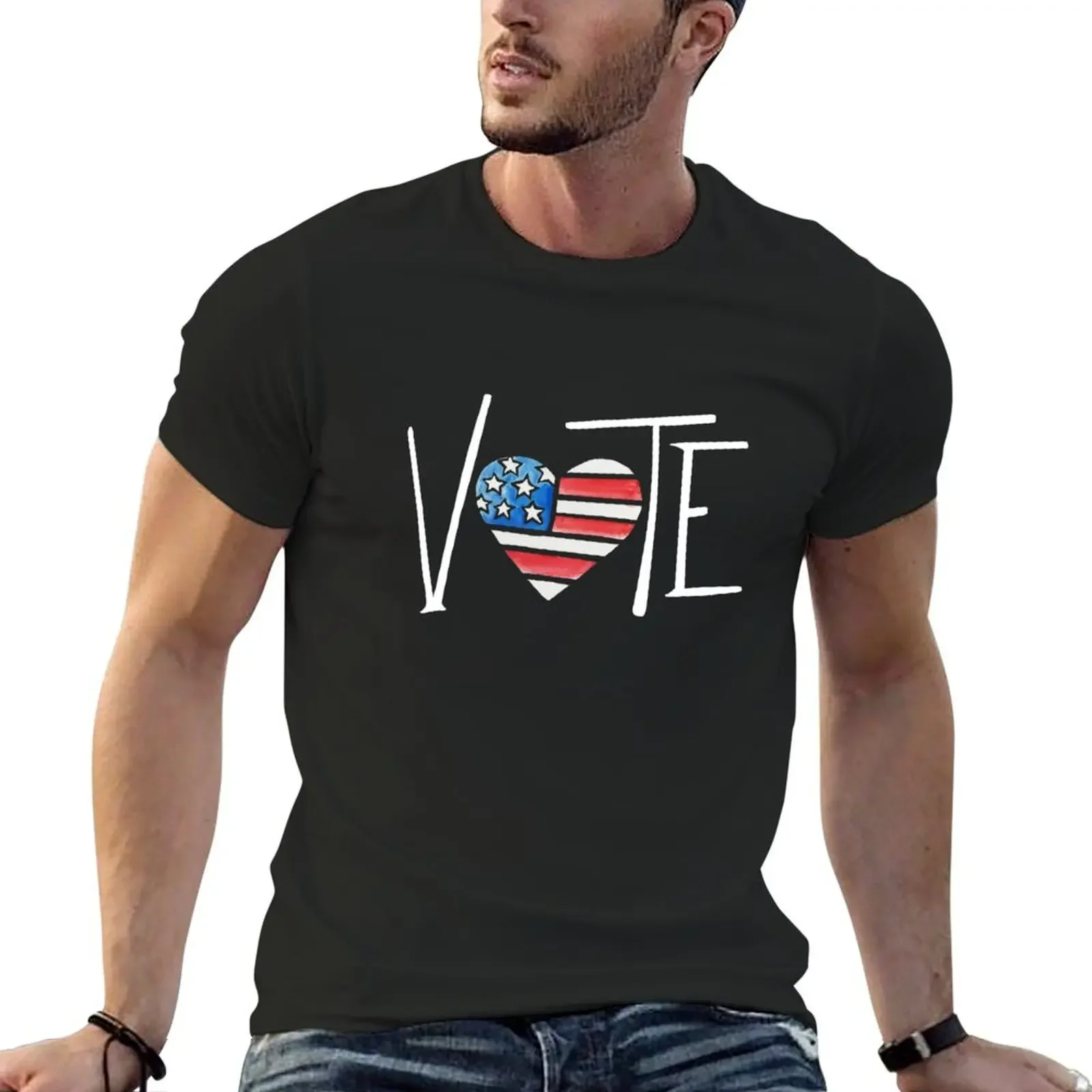 

VOTE T-shirt anime clothes boys whites mens clothing