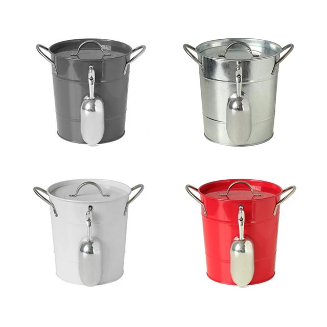 Galvanized Steel Ice Bucket with Scoop