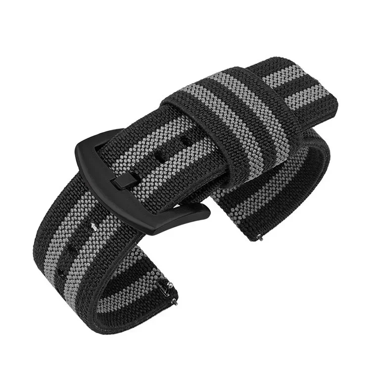 Military-Style Nylon Woven Elastic Watch Band - Army Green
