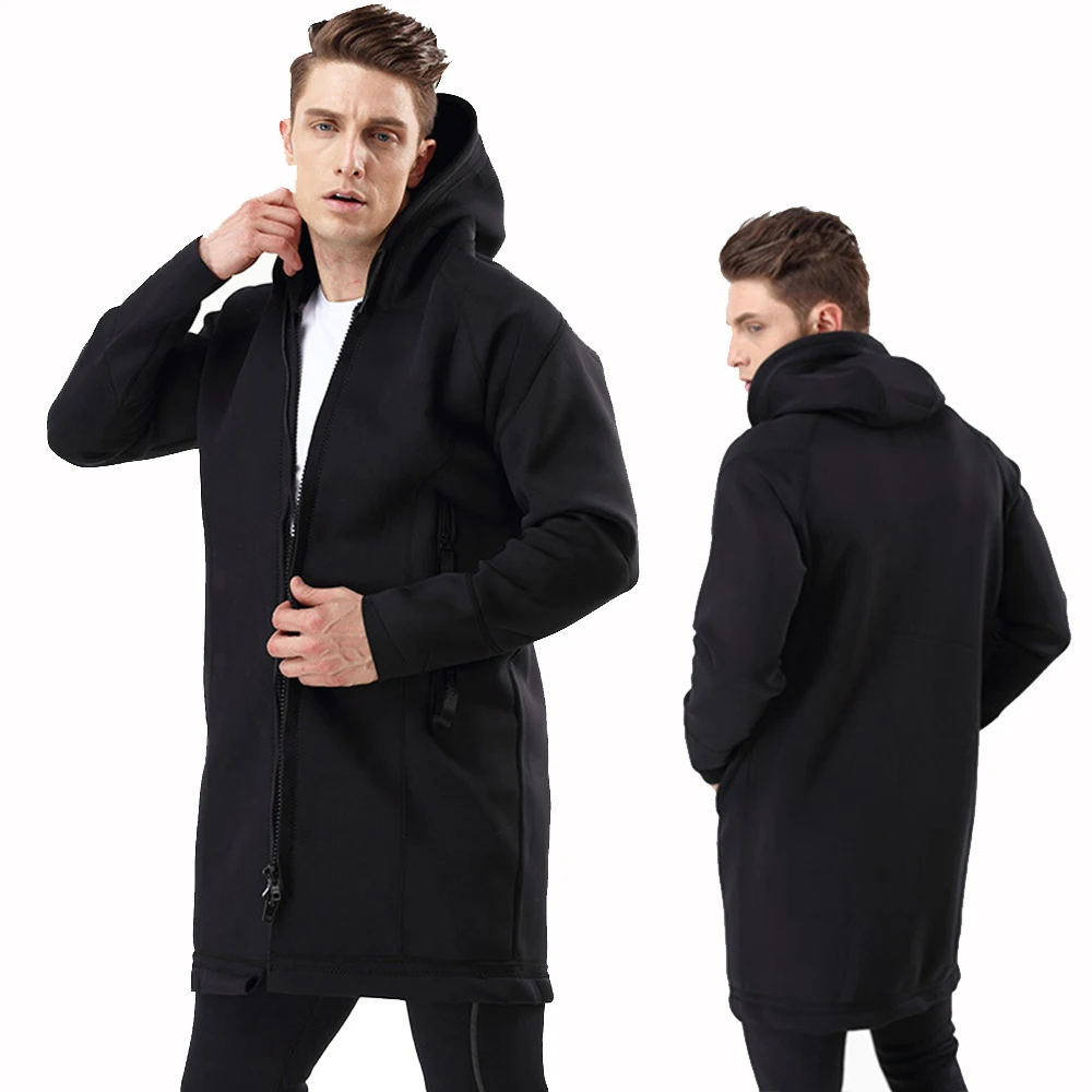

New 2MM Neoprene Wetsuit Hooded Thermal Windbreaker Men's Fashion Outdoor Water Sports Surfing Diving Windbreaker Jacket 2023