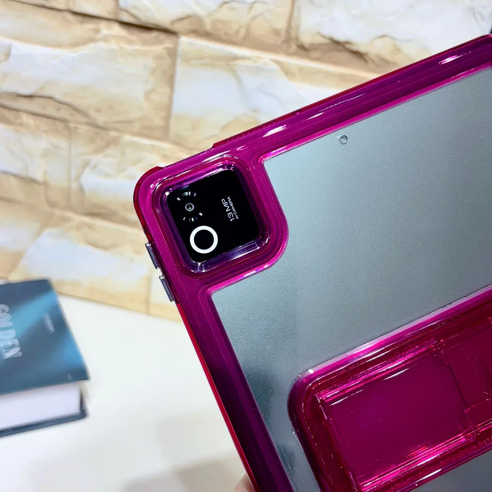Shockproof Icy Colors Acrylic TPU Protective Tablet Case with Kickstand, 11.2