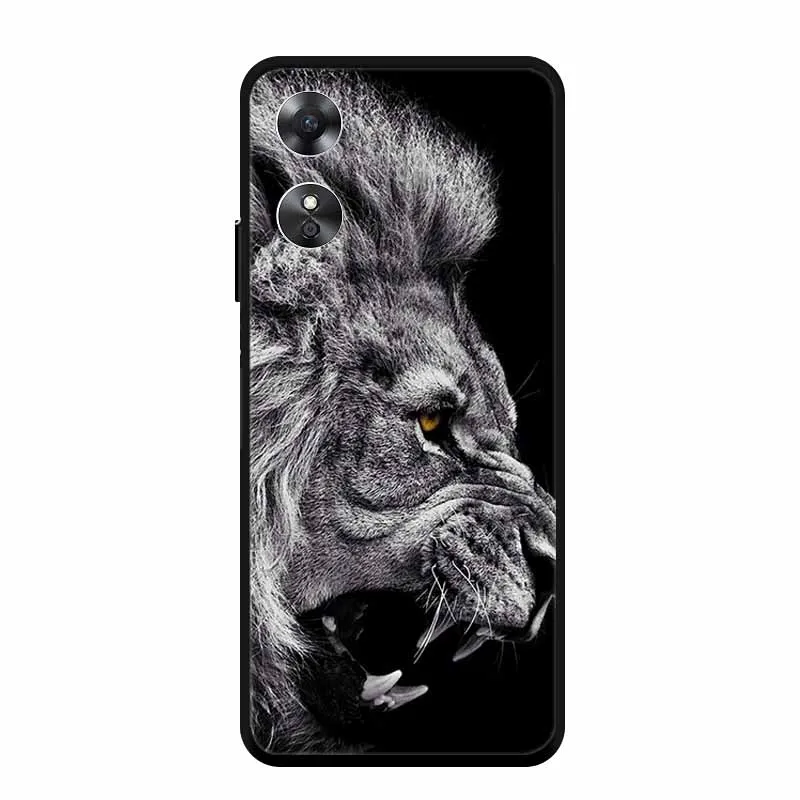 Cool Animal Design Black Edge Silicone Soft Phone Cover Case
