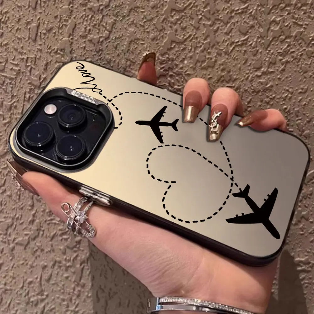 Sleek Silvery IMD Fashion Aircraft Protective Case