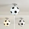 Soccer Ball LED Ceiling Lights 220V E27 Football Bar Club Ceiling Lamp Creative Kids Boy's Bedroom Decoration Light Chandelier 2
