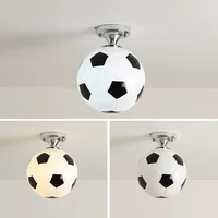 Soccer Ball LED Ceiling Lights 220V E27 Football Bar Club Ceiling Lamp Creative Kids Boy's Bedroom Decoration Light Chandelier 2