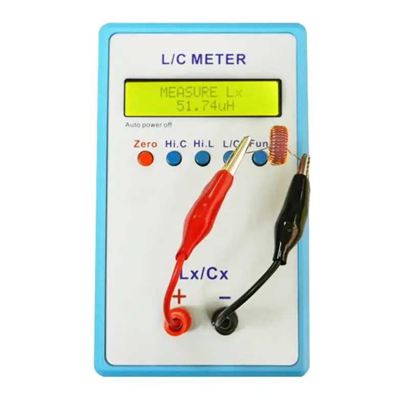 JUNTEK LC-200A LC200A Digital Handheld LCD Capacitance Inductance Meter  SMT Clip  1pF-100mF 1uH-100H Online LC Resonance Tester 4