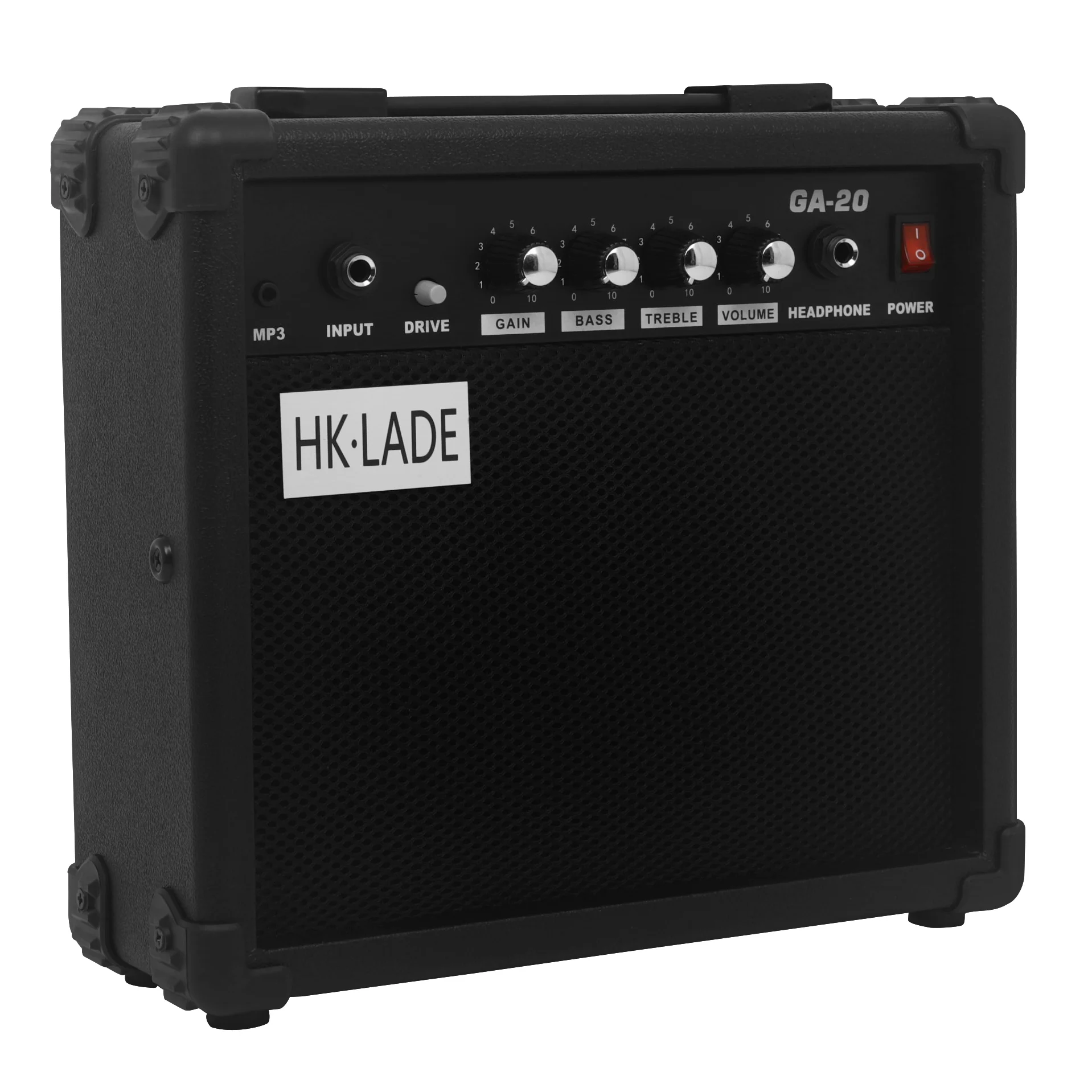 HK&middot;LADE GA-20W Guitar Amplifier 4 Tuning AMP Speaker Suitable for Acoustic/Classical/Electric Guitar 3 Band Equalization Control